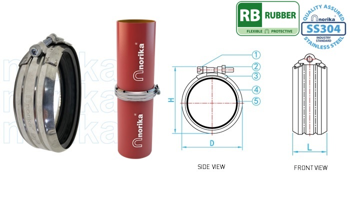 Stainless Steel 304 Type B Hubless Rapid Coupling (No Hub Coupling)